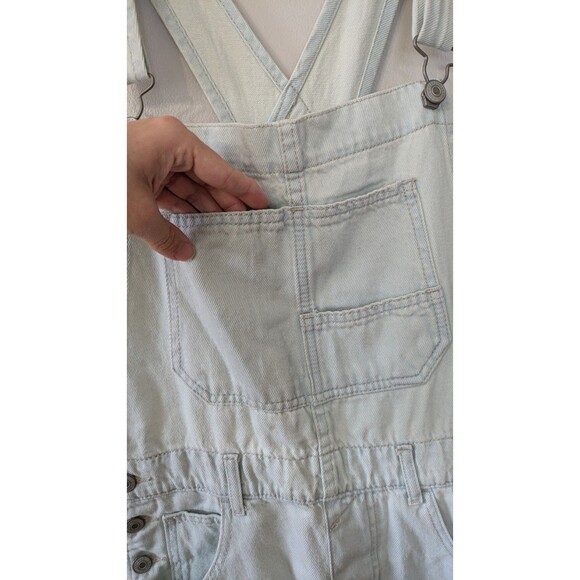 We The Free Ziggy Womens Denim Overalls Sz Small Bleach Bloom Boho Relaxed NWT - Picture 3 of 12